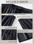 Men’s Linen Blend Flat Front Chino Athletic Shorts