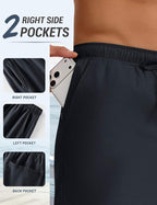Men’s Linen Blend Flat Front Chino Athletic Shorts