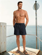 Men’s Linen Blend Flat Front Chino Athletic Shorts