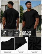 Big and Tall Men’s Short Sleeve Basic Crewneck Cotton T-Shirt