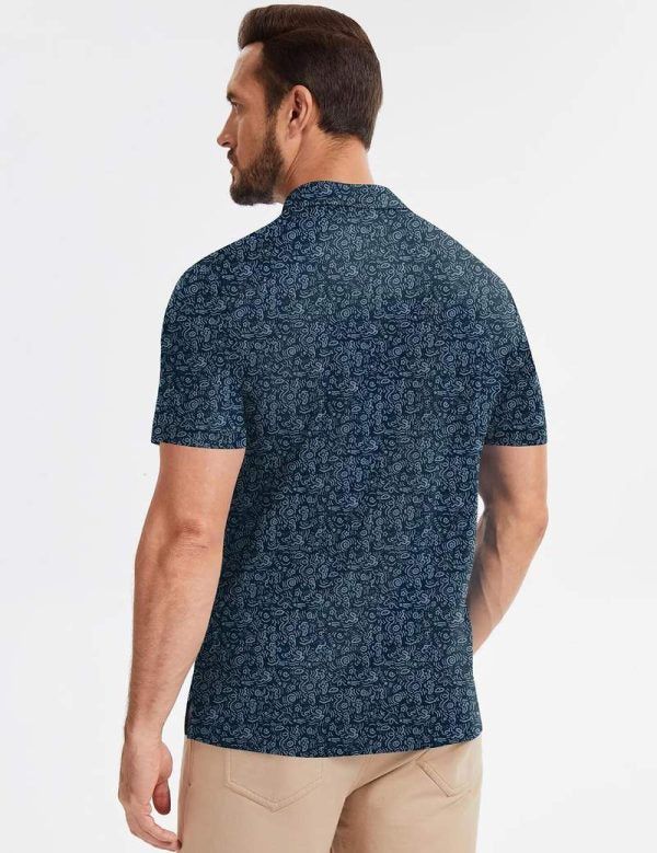 Men’s sleeve Moisture Wicking Performance Collared Polo Shirt