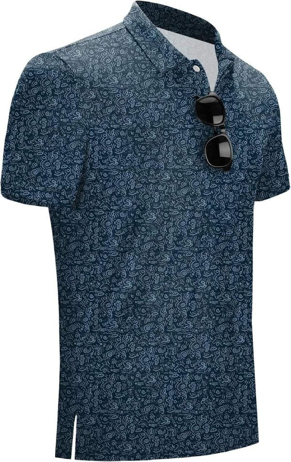 Men’s sleeve Moisture Wicking Performance Collared Polo Shirt
